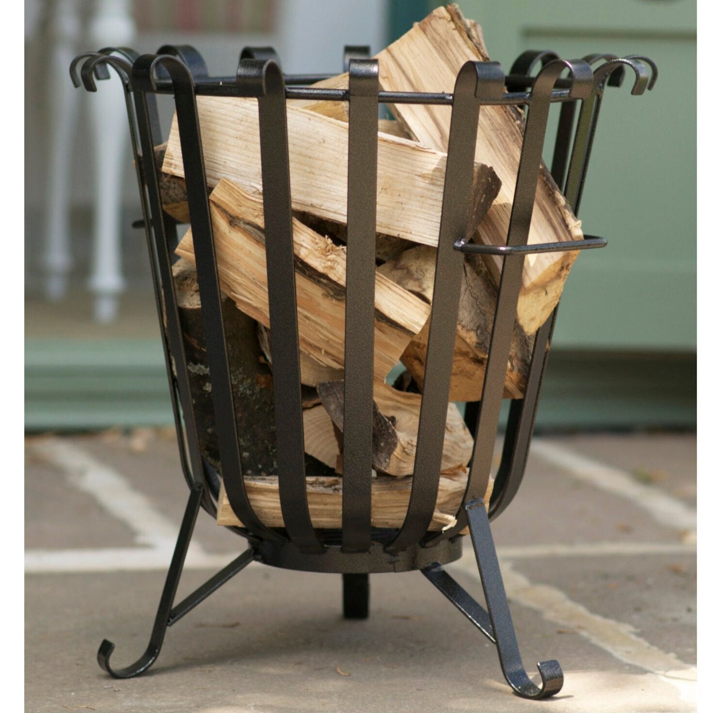 Black Steel Garden Wood Burner Brazier - Etsy UK