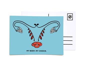 Postales políticas feministas: Mi cuerpo, mi elección