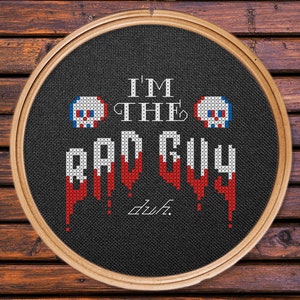 Bad Guy Billie Eilish Cross Stitch Pattern