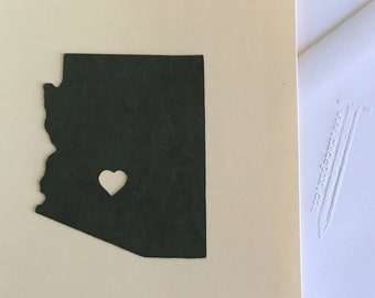 Phoenix Arizona Handmade Cut Paper Greeting Card