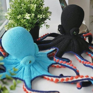 En Peluche En Forme De Poulpe En Jersey Gris Melange Ou Tissu Etsy