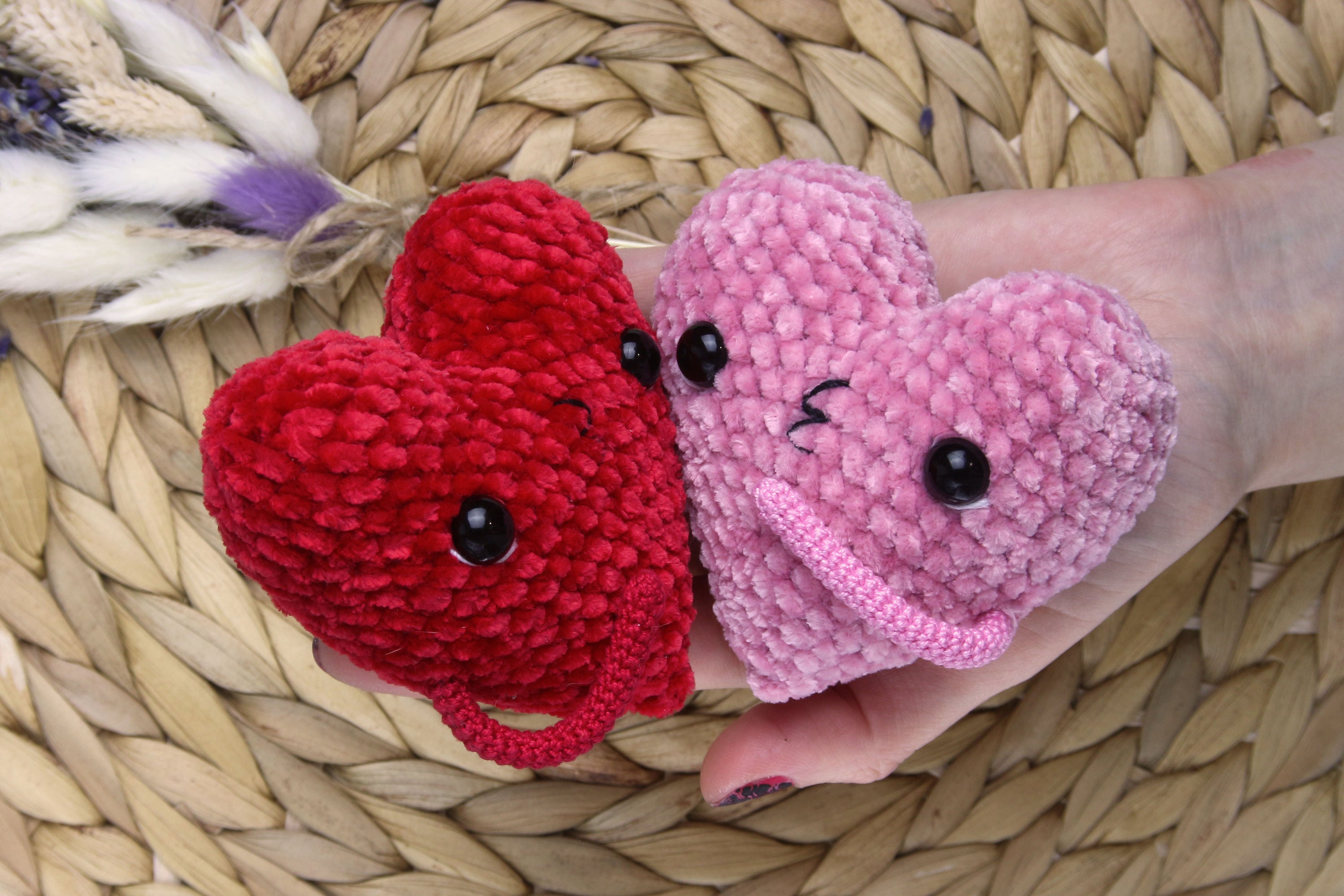 Plush Heart crochet pattern for beginner diy valentine gift Etsy