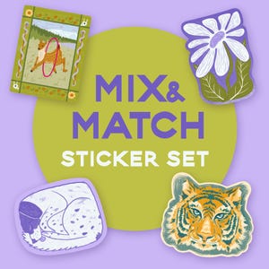 Mix & Match-stickerset: vinylstickers, perfect voor laptops, tablets en bulletjournals