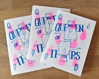 Queen of Tears, rating my burnout experience - A6 RISO printed zine