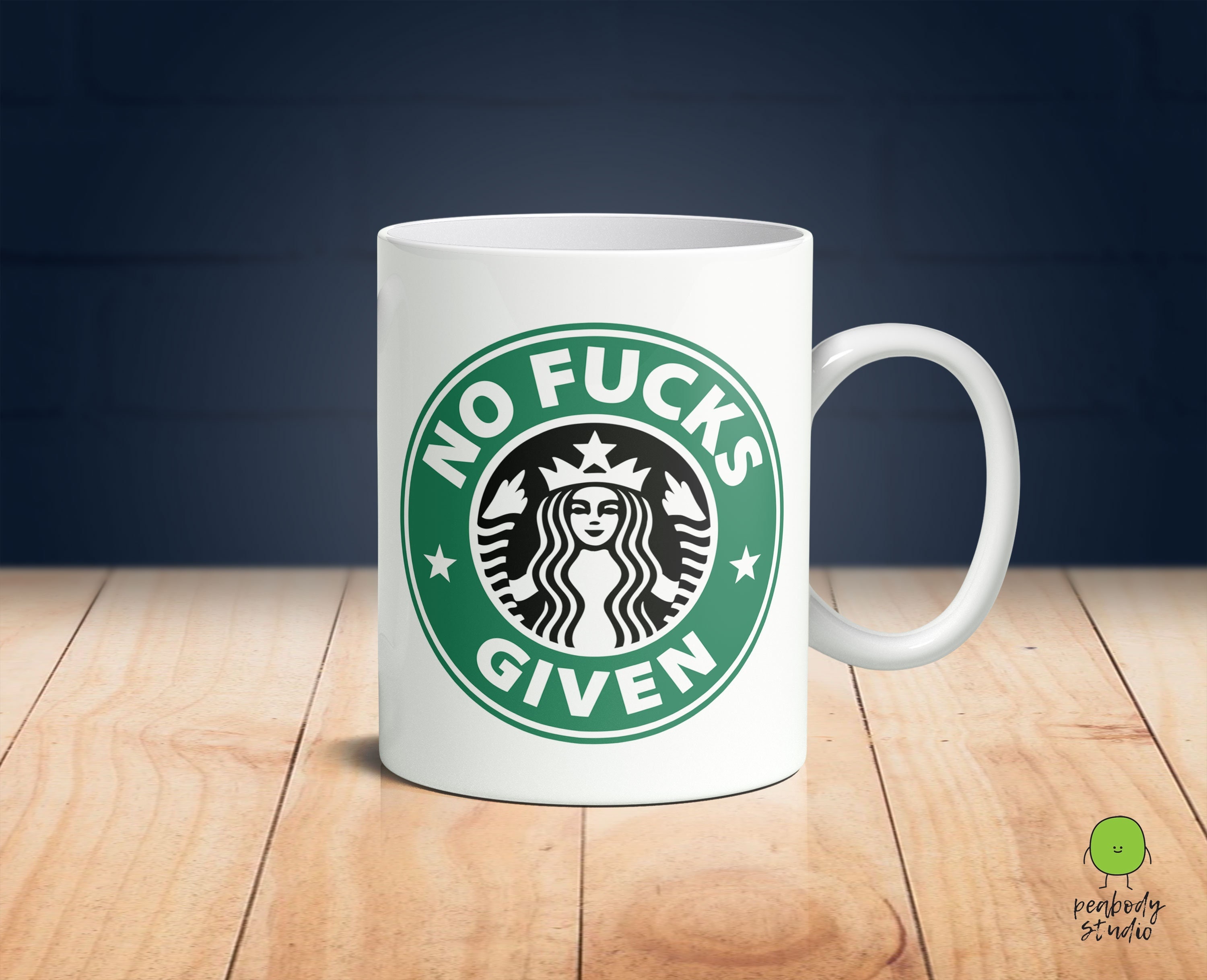 Starbucks Logo Parody - Zero Fucks - Middle Finger - Flipping Off - Funny -  Humor - Cafe - Coffee Sticker by rmbartill