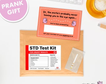 STD Test Prank Gift Mail | Funny Joke Post Present for Friend | Joke Gifts Funny Stocking Fillers | Funny Gift for Him for Her by Gigglepig