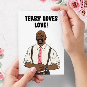 Tarjeta del día de San Valentín de Brooklyn Nine Nine Terry Crews Love / Brooklyn 99 Valentine Tarjeta divertida de San Valentín / Para novio Para novia Él Ella