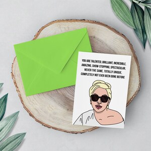 Talented Brilliant Incredible Lady Gaga Meme Card Funny Birthday ...