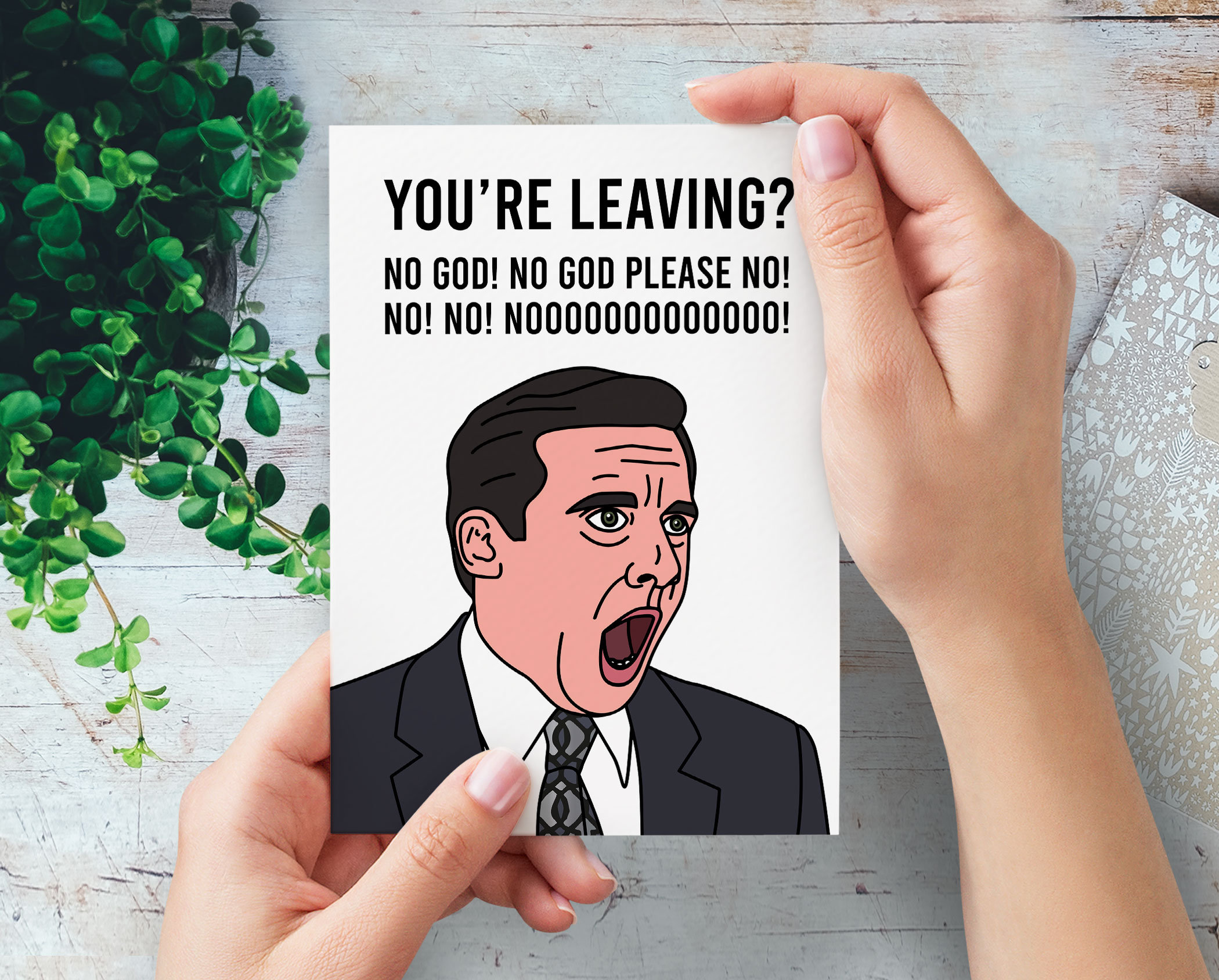 The Office Funny Leaving Card Michael Scott Meme Work - Etsy Singapore
