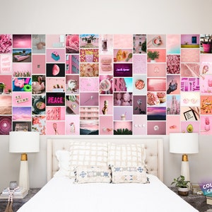 Pink Wall Collage Kit Photo Wall Aesthetic Prints College - Etsy UK