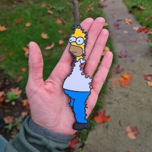 Large Homer Simpson Christmas Hanging Decoration - The Simpsons Bush Meme Bauble - High Quality 3D Print