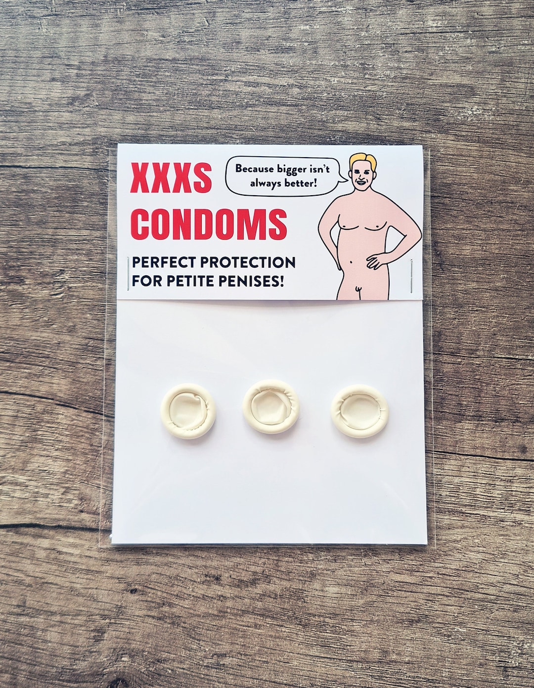 XS Tiny Condom Joke Present Valentines Gag Gift Funny Novelty