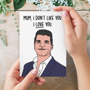 X cartão engraçado do dia das mães de Simon Cowell de <br> Entrega Rápida? Cartão bonito da mamã da mãe eu te amo de <br> Entrega Rápida? Para mamãe, para mamãe, para ela