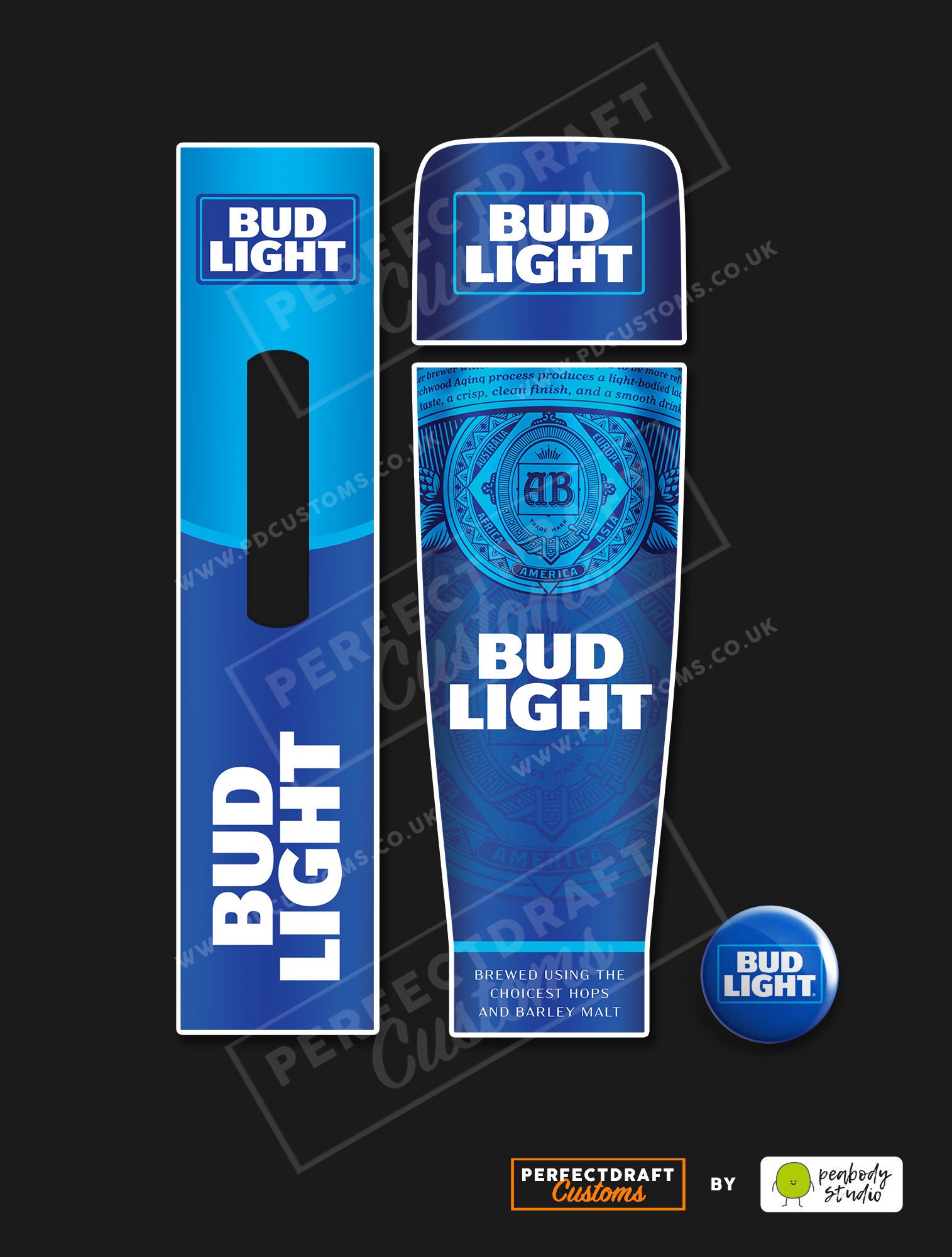 Bud Light Perfect Draft Magnetic Skin Maxi-magneet – PerfectDraft Skin and Medallions van PD – Magnet, Perfect Draft Skin, PD Medallion