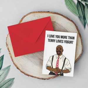 Brooklyn Nine Nine Valentines Day Card Terry Crews Yogurt Yoghurt Love Brooklyn 99 Funny Valentines Card For Boyfriend For Girlfriend image 2