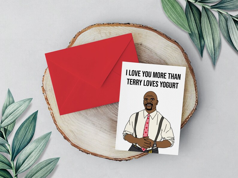 Brooklyn Nine Nine Valentines Day Card Terry Crews Yogurt Yoghurt Love Brooklyn 99 Funny Valentines Card For Boyfriend For Girlfriend image 2