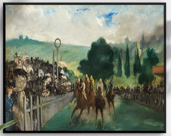 The Races at Longchamp by Edouard Manet | Oil Painting | Wall Decor | Classic Art Prints |