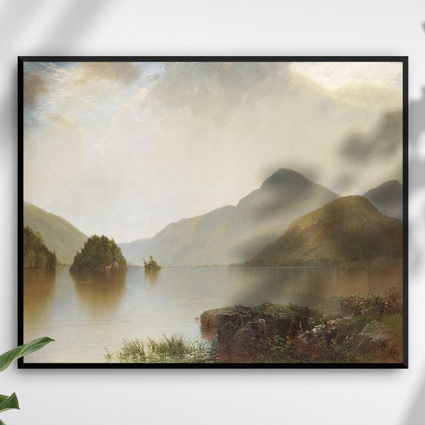 Lake George By John Kensett   | Oil Painting | Wall Decor | Classic Art Prints |