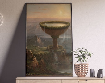 The Titan's Goblet By Thomas Cole | Oil Painting | Wall Decor | Classic Art Prints |