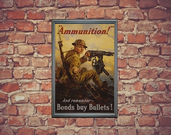 WA115 Vintage WW1 British Put Your Back In To It Enlist War Poster A1//A2//A3//A4