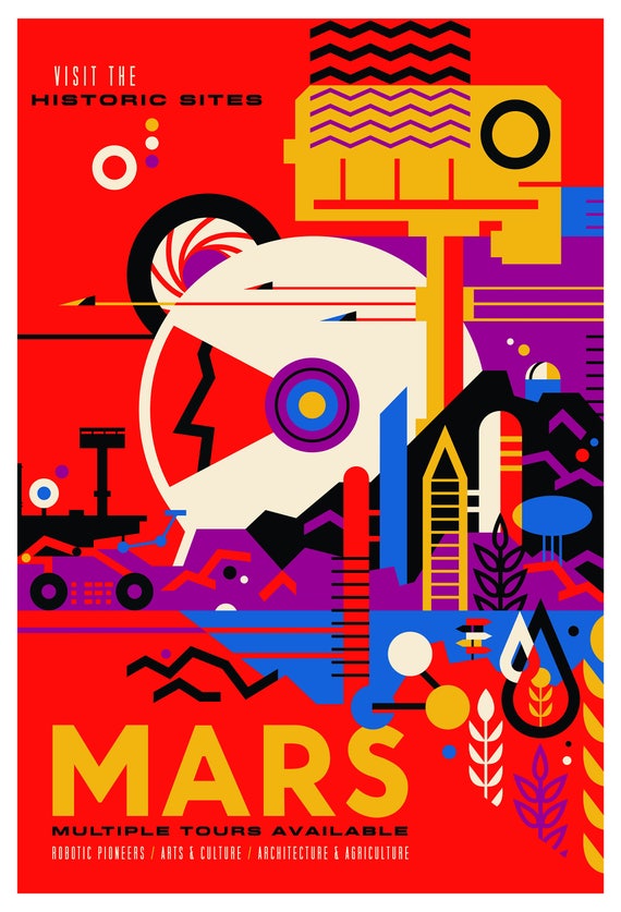 Multi Size Mars NASA Exoplanet Travel Bureau