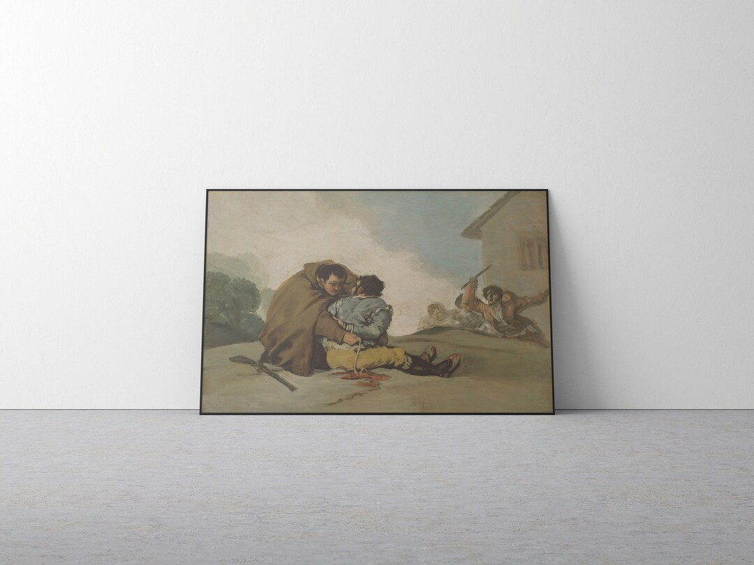 Friar Pedro Binds El Maragato with a Rope by Francisco de Goya Oil ...