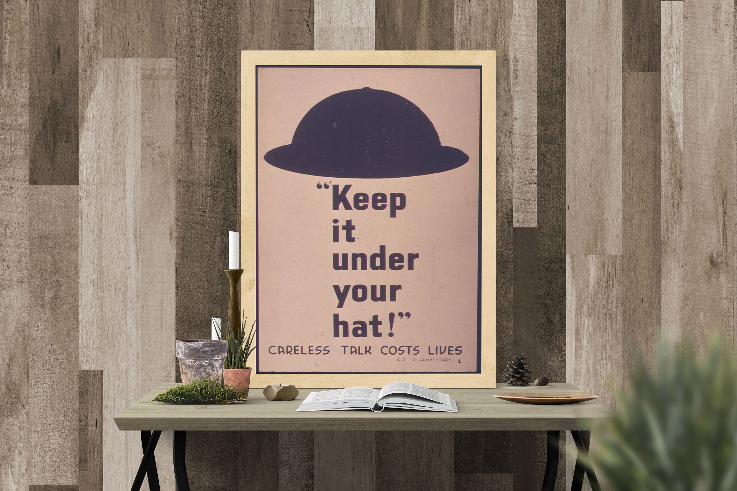 Keep It Under Your Hat Vintage Propaganda Poster Etsy.de