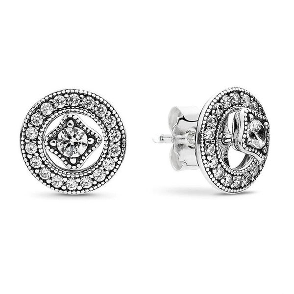 925 Silver Sterling Sparkling Radiance elegance Round Stud Earrings, Sterling Silver Earrings Women Jewellery, Mother’s Day Gift