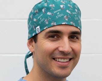 Robotic Surgery Nerves Of Steel Green Scrub Cap