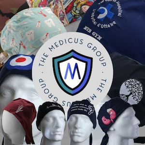 Embroidered Custom Made - Scrub Surgical Theatre Hat | Surgical kitchen chef Cap / Chemo Cap