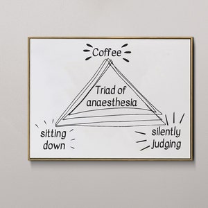 triad of Anaesthesia- Wall Art |  Printable | Minimal Print | Anaesthetist Print | Modern Print gift | INSTANT DOWNLOAD