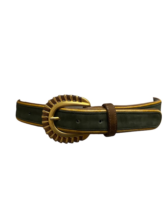 Carlisle Womens Hunter Green Nubuck Leather Belt Size Small  display picture 1