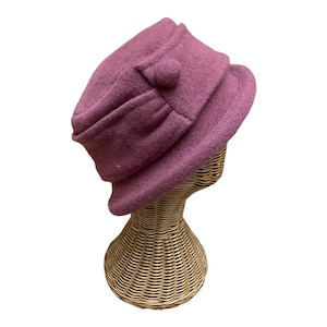 ADORA 100% Wool Women\'s Soft Pink Bow Hat ADORA | Accessories | Adora Womens One Size Adjustable Pink  main image 3