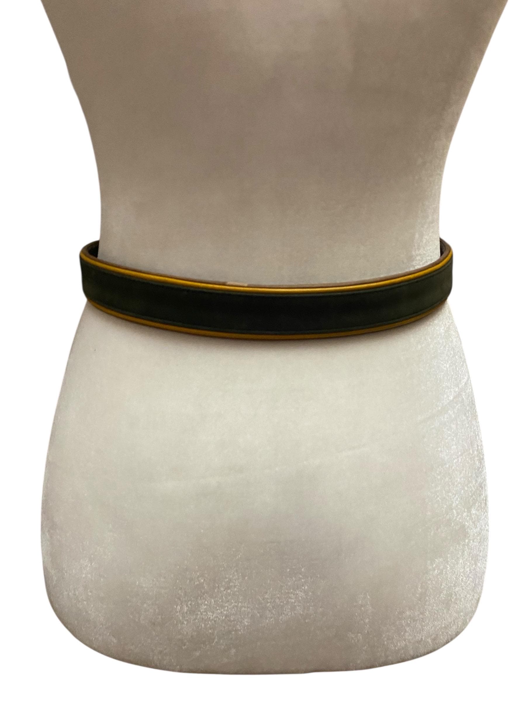 Carlisle Womens Hunter Green Nubuck Leather Belt Size Small  display picture 1