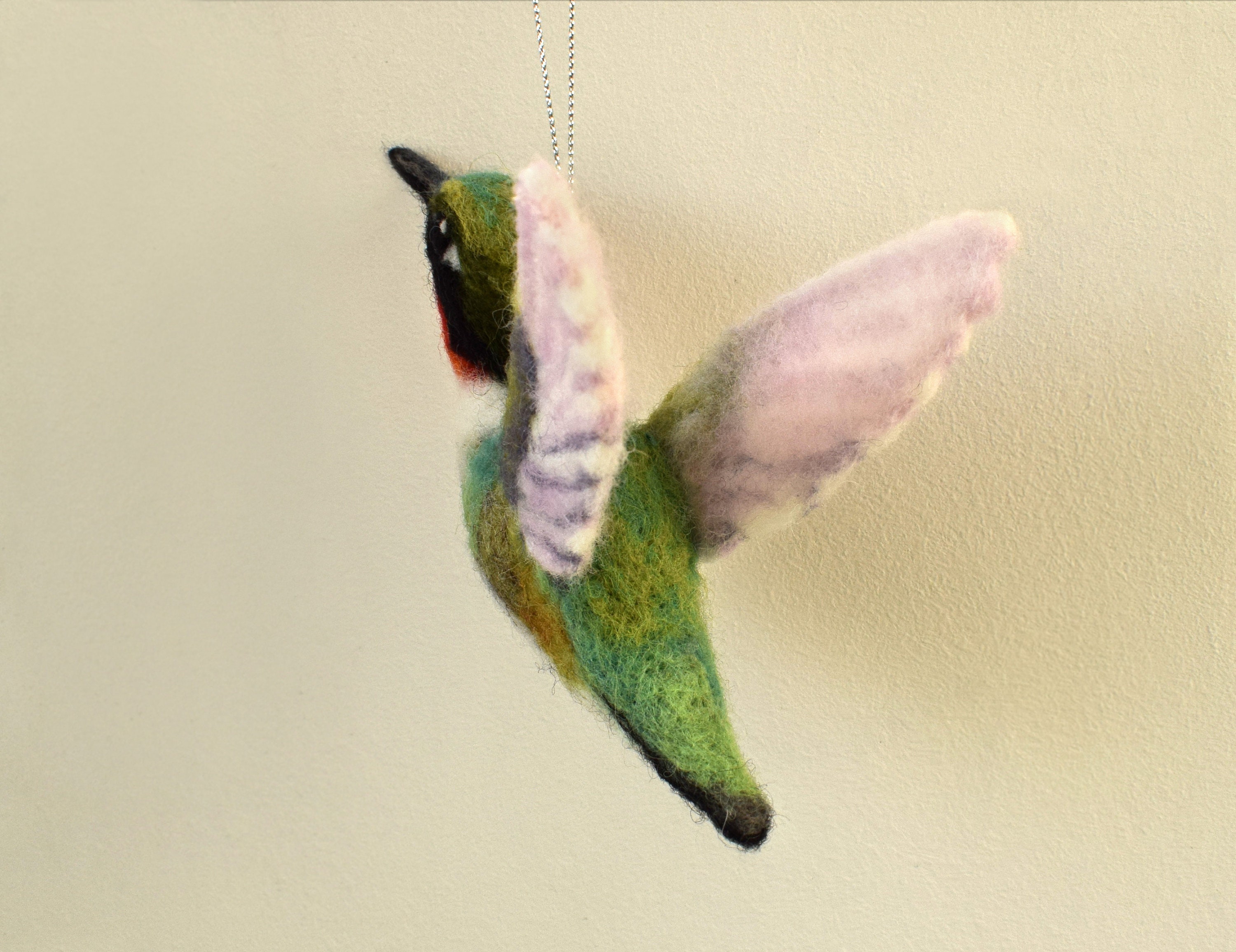 Felted Bird Ornament Needle Felt Hummingbird Decoration With Etsy