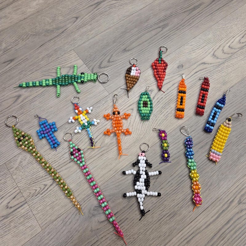 Pony Bead Keychain - Etsy