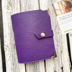 NEW Leather Purple Tract Holder, JW Ministry Organizer Folder, Jehovah's Witnesses gift