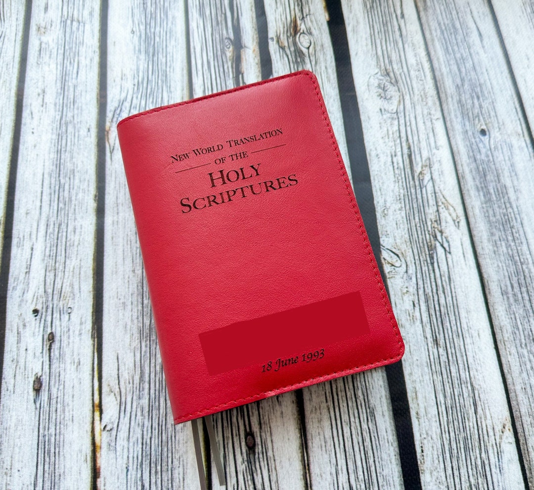 NWT Leather Bible Cover, JW Red Bible Cover, Jehovah Witness Gift