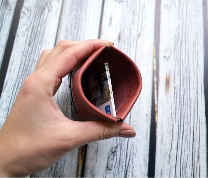 JW Leather Business card wallet Flex frame pouch earbuds holder Card soft headphone case JW gift Jehovah Witnesses pioneer kids gift service