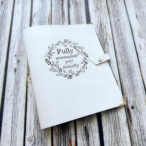 JW  Leather Folder, Personalized Holder, Jehovah&#39;s Witnesses Ministry organizer, Pioneer gift, Baptism Gift, Fully accomplish your ministry