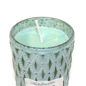 Ready To Ship Green Candle 3 Wick Candle All Natural Fresh Smelling Basil Sage & Mint Scented Soy Candle Made in the USA