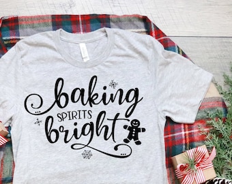 Pliki do cięcia świątecznego - Baking Spirits Bright SVG - svg, png, eps, dxf, jpeg - Plik do cięcia Cricut - Natychmiastowe pobranie - Użytkowanie komercyjne OK