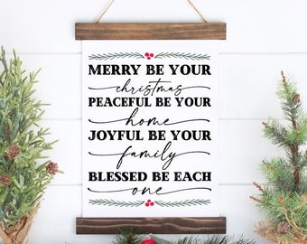 Farmhouse Christmas Sign SVG: Holiday Blessings (Digital Download)