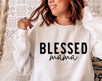 Blessed Mama SVG: Mom Quote Graphic (Digital Download)