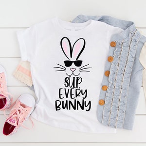 Cute Easter T-Shirt SVG - Sup, Every Bunny - Easter SVG, Easter Bunny SVG