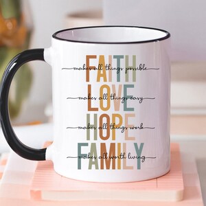 Glaube Liebe Hoffnung Familie SVG - Glaube svg, Motivation svg, Inspirational svg