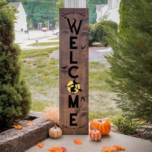 Halloween Welcome Sign SVG: Witch Front Porch Decor (Digital Download)