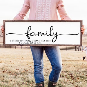 Familienschild SVG - Familie. Ein bisschen verrückt, ein bisschen laut & ganz viel Liebe