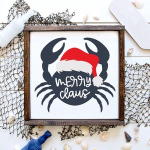 Christmas Svg Cut File Santa Claws Is Coming To The Beach Etsy