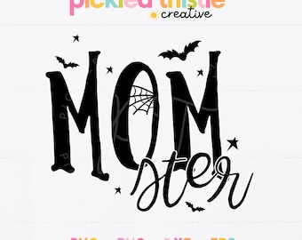 Momster Halloween SVG: Funny Spooky Mama Shirt Design (Digital Download)